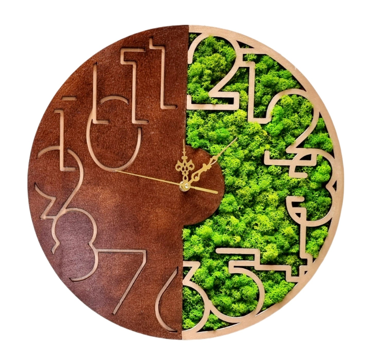 Moss clock. Cosy vibes Greenwall. Wall clock. Preserved moss. Moss Art. Moss Wall Art, Nature Room Decor, Art Modern wall, Handmade, Gift