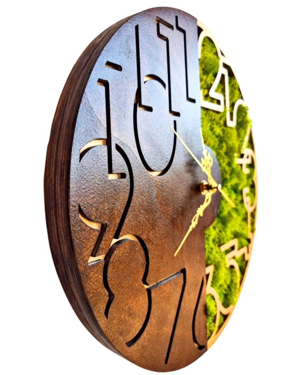 Moss clock. Cosy vibes Greenwall. Wall clock. Preserved moss. Moss Art. Moss Wall Art, Nature Room Decor, Art Modern wall, Handmade, Gift